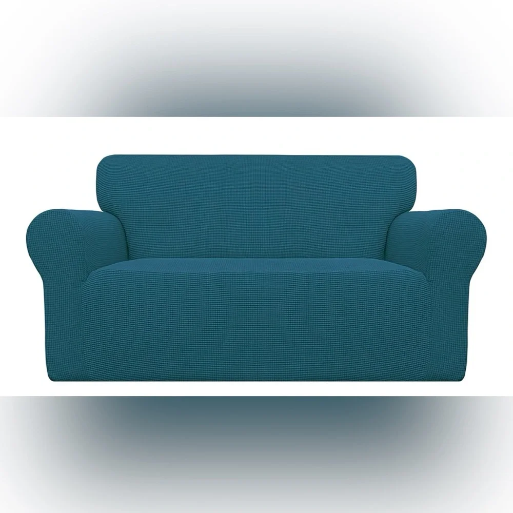 Blue Stretch Slipcover for Loveseat